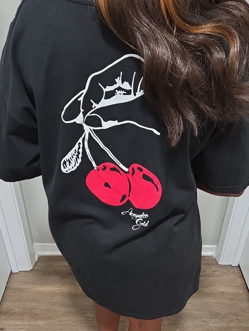 Men’s Black Graphic Cherry T-Shirt